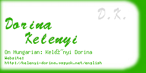 dorina kelenyi business card